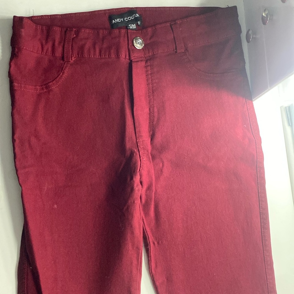 Maroon skinny jeans, Size small